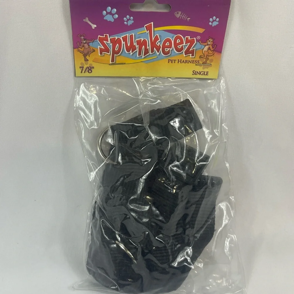 Brand New 7/8” dog harness- black